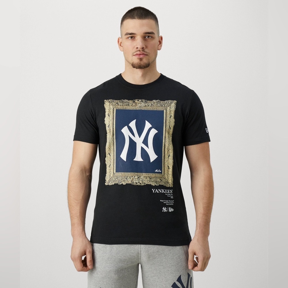 New Era MLB New York Yankees Framed Logo Graphic T-Shirt Black Mens XL